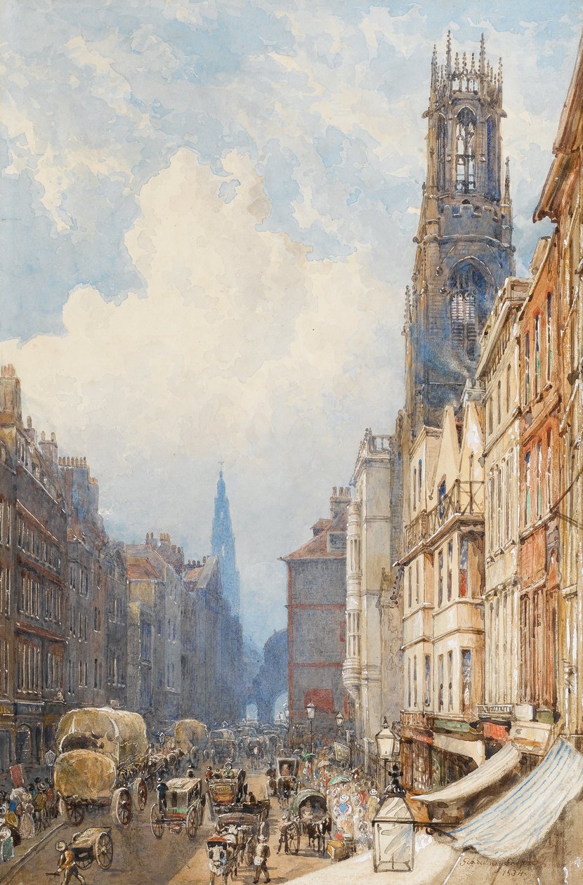 Fleet Street, London, 1834 (wc papíron) alkotó: George Shepherd