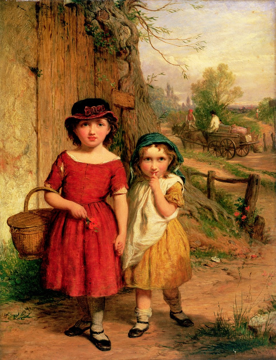 Kis falusiak, 1869 (olaj) alkotó: George Smith