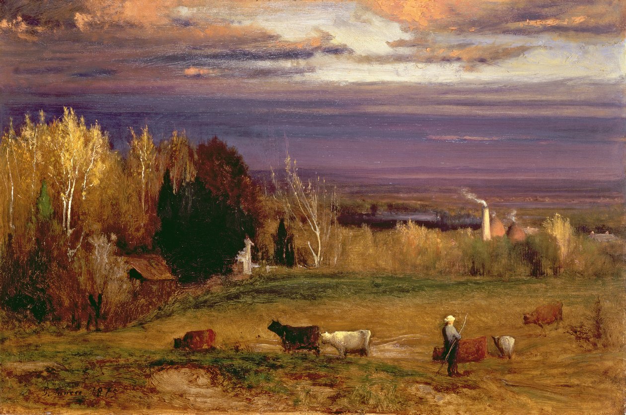 Napfény vihar vagy naplemente után, 1875 alkotó: George Inness