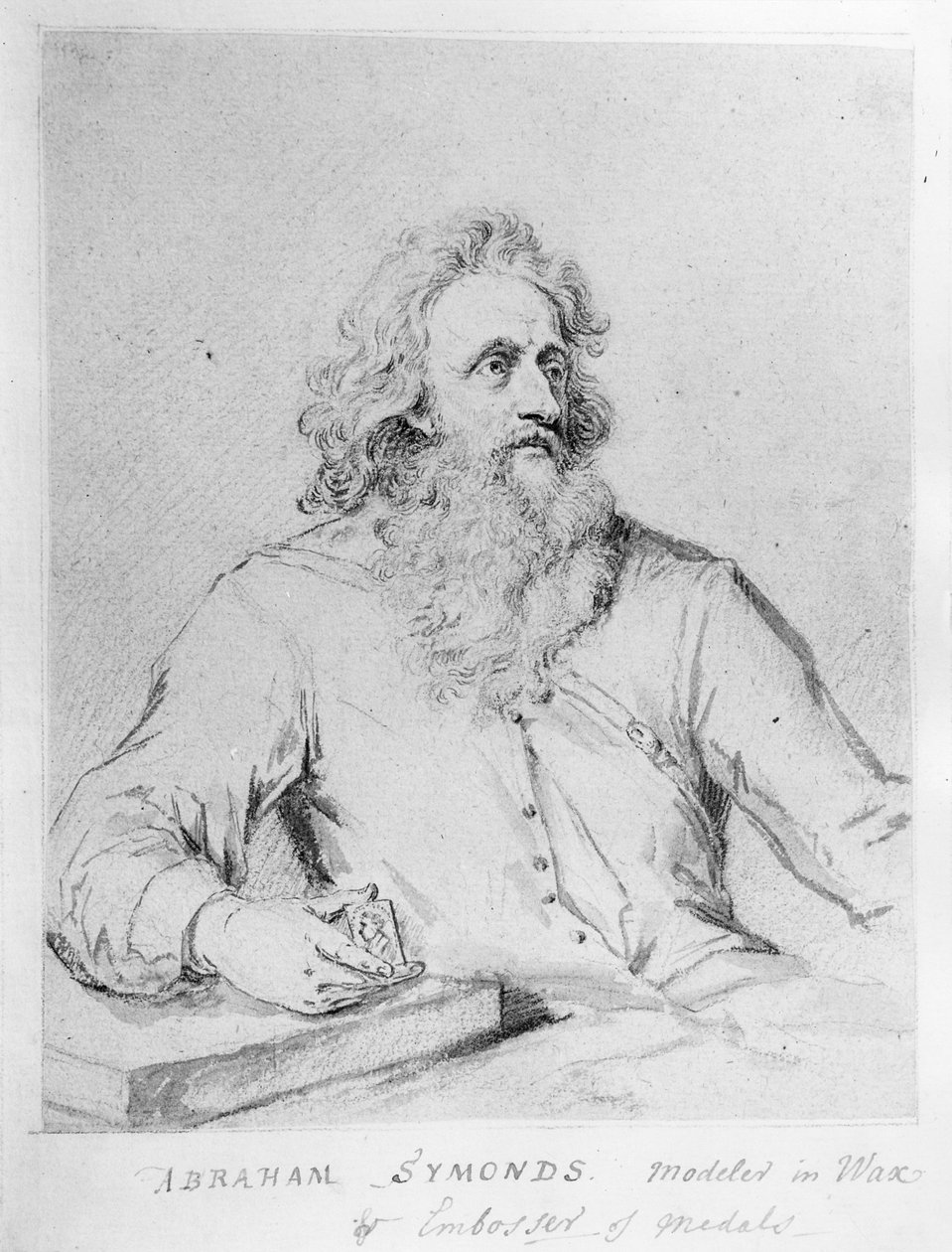 Abraham Symonds, Sir Godfrey Kneller portréja után (toll és tinta, tus és mosás, papír) alkotó: George Vertue