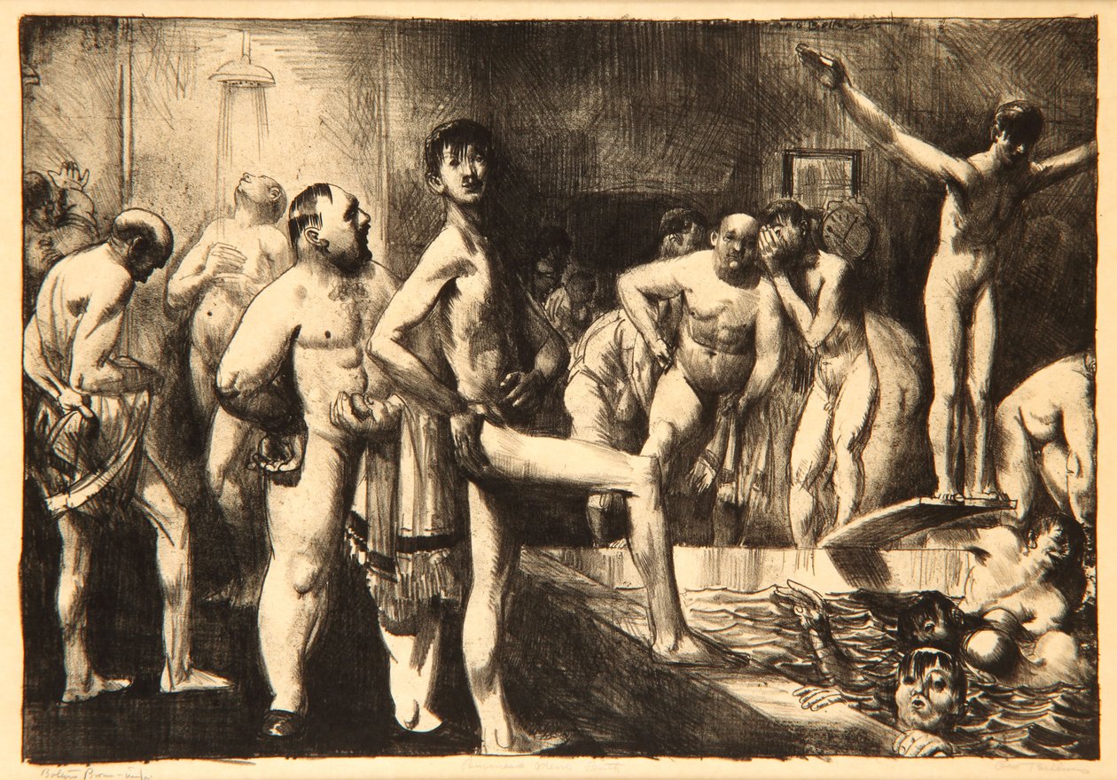 Üzletemberek fürdője, 1923 alkotó: George Wesley Bellows