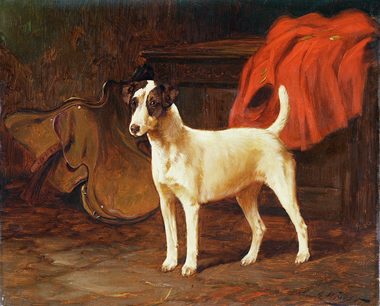 Fox terrier istállóban alkotó: George Wright