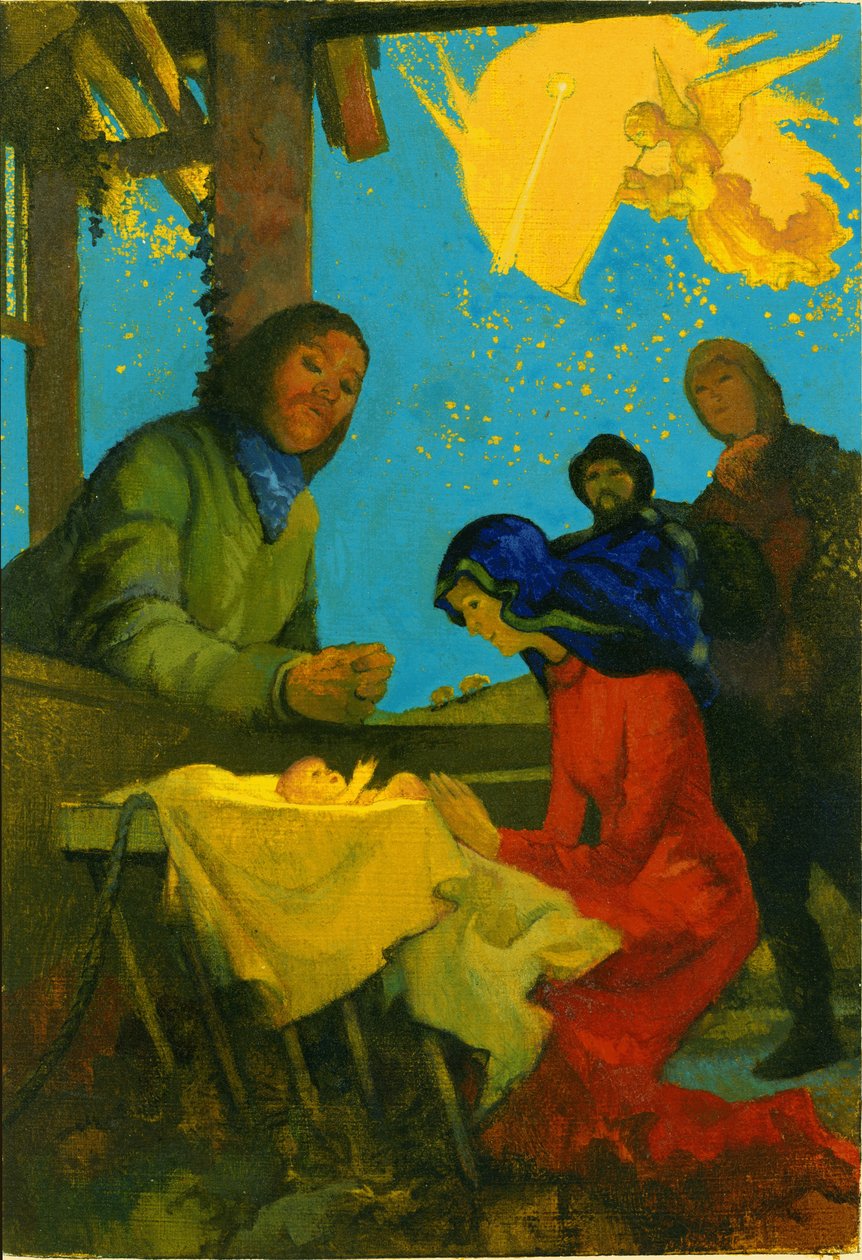 Betlehem, 1973 (gouache a kártyán) alkotó: George Adamson