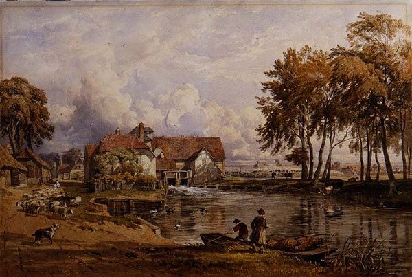 Streatley Mill: A Temzén alkotó: George Arthur Fripp