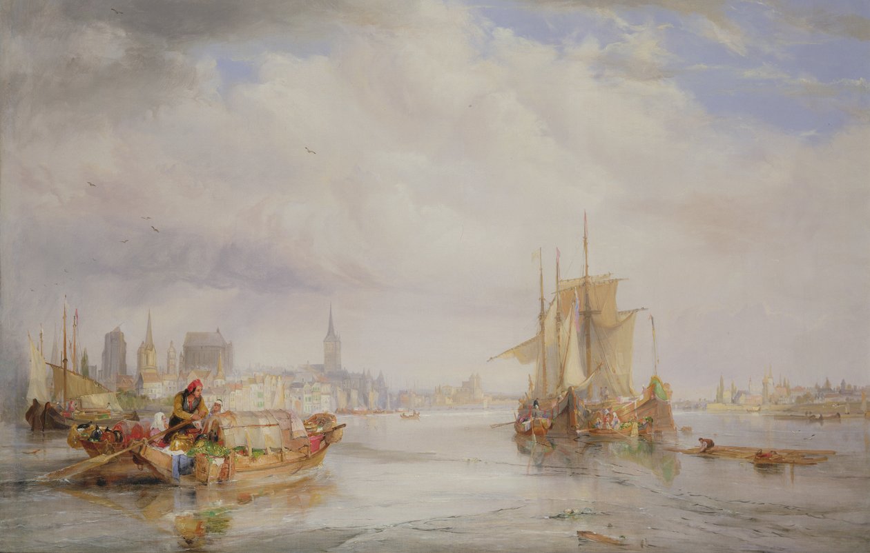 Köln a Rajna mellett, 1835 alkotó: George Balmer