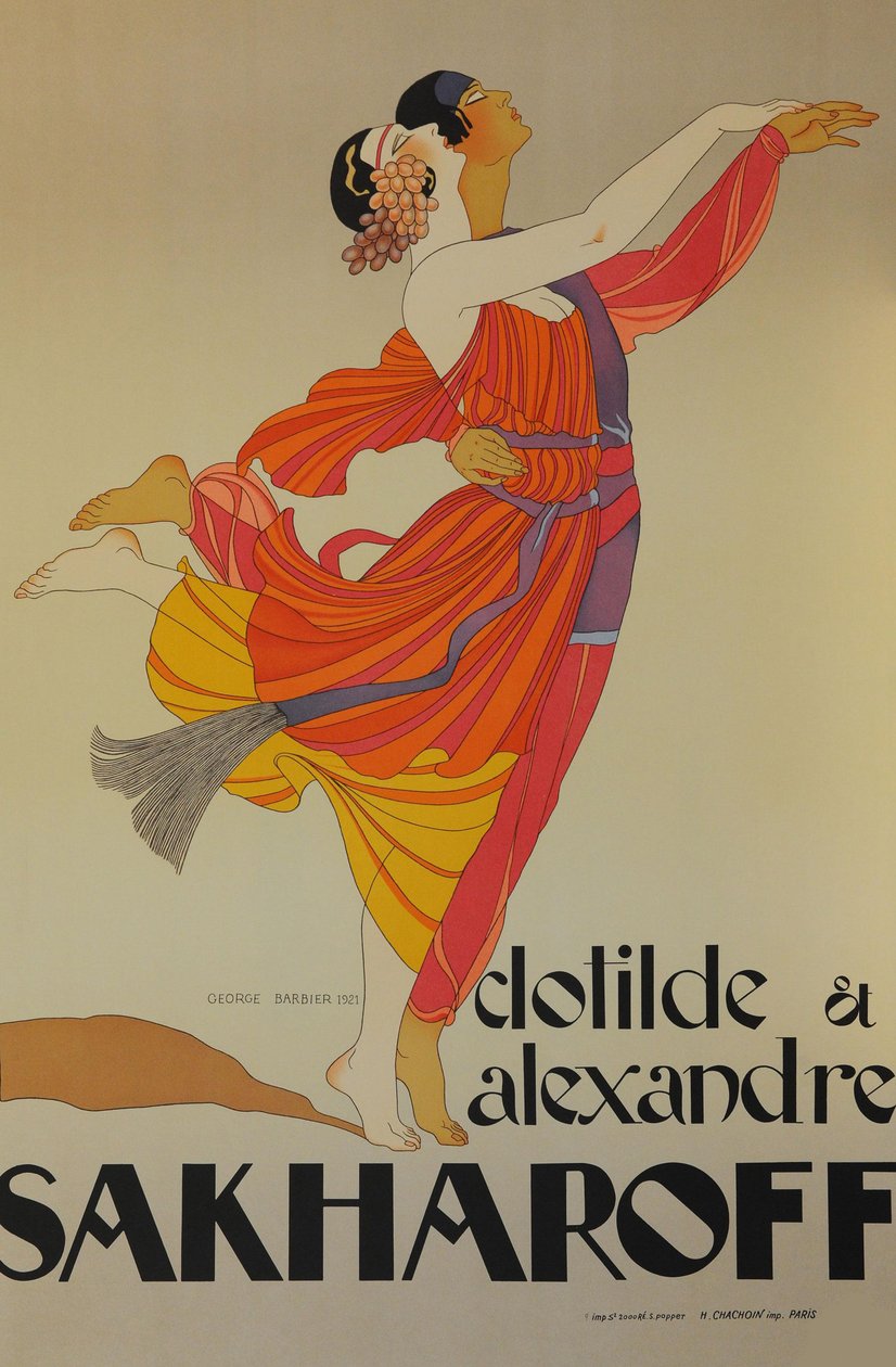 Clotilde és Alexandre Sakharoff, 1921. alkotó: George Barbier