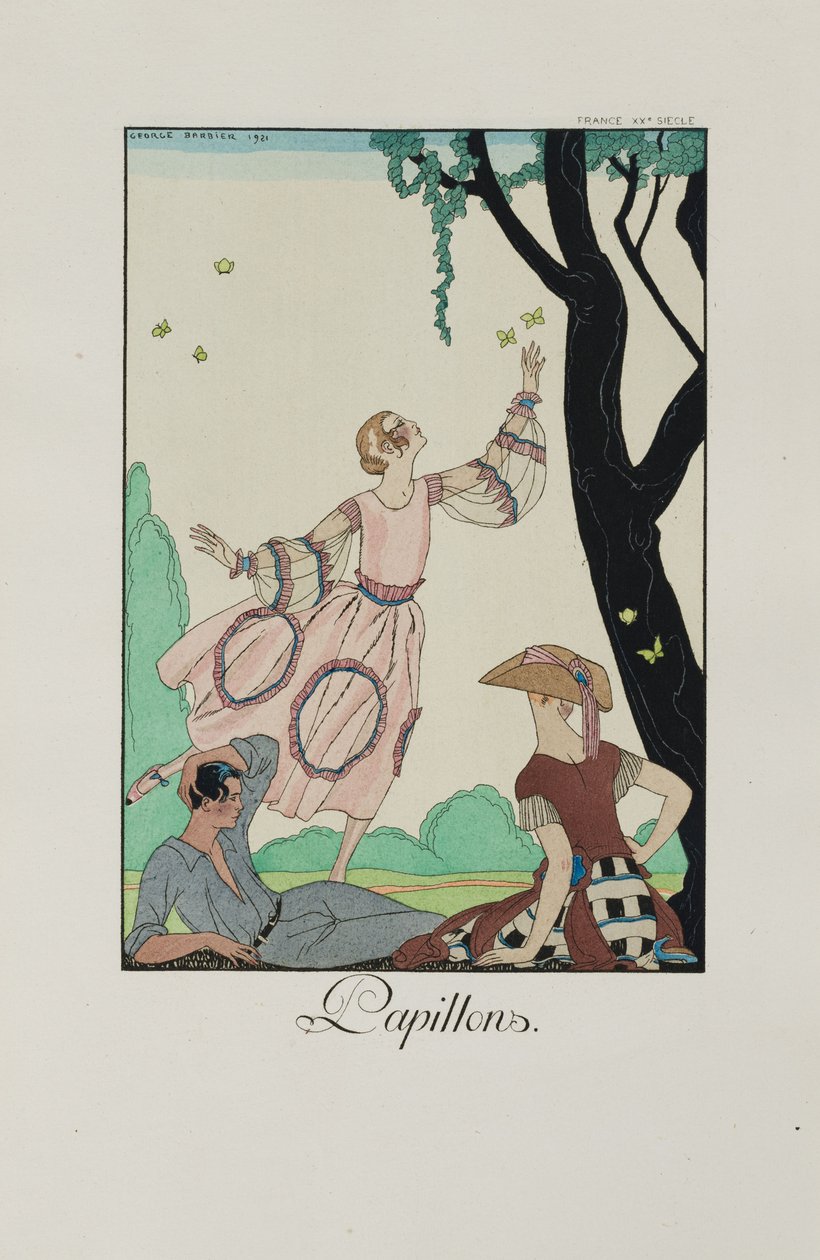 Fodor és sallang: Pillangók, 1921. alkotó: George Barbier