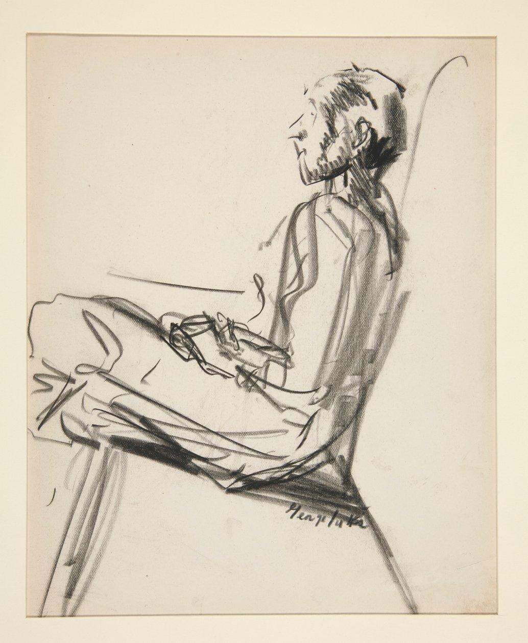 Ülő ember alkotó: George Benjamin Luks