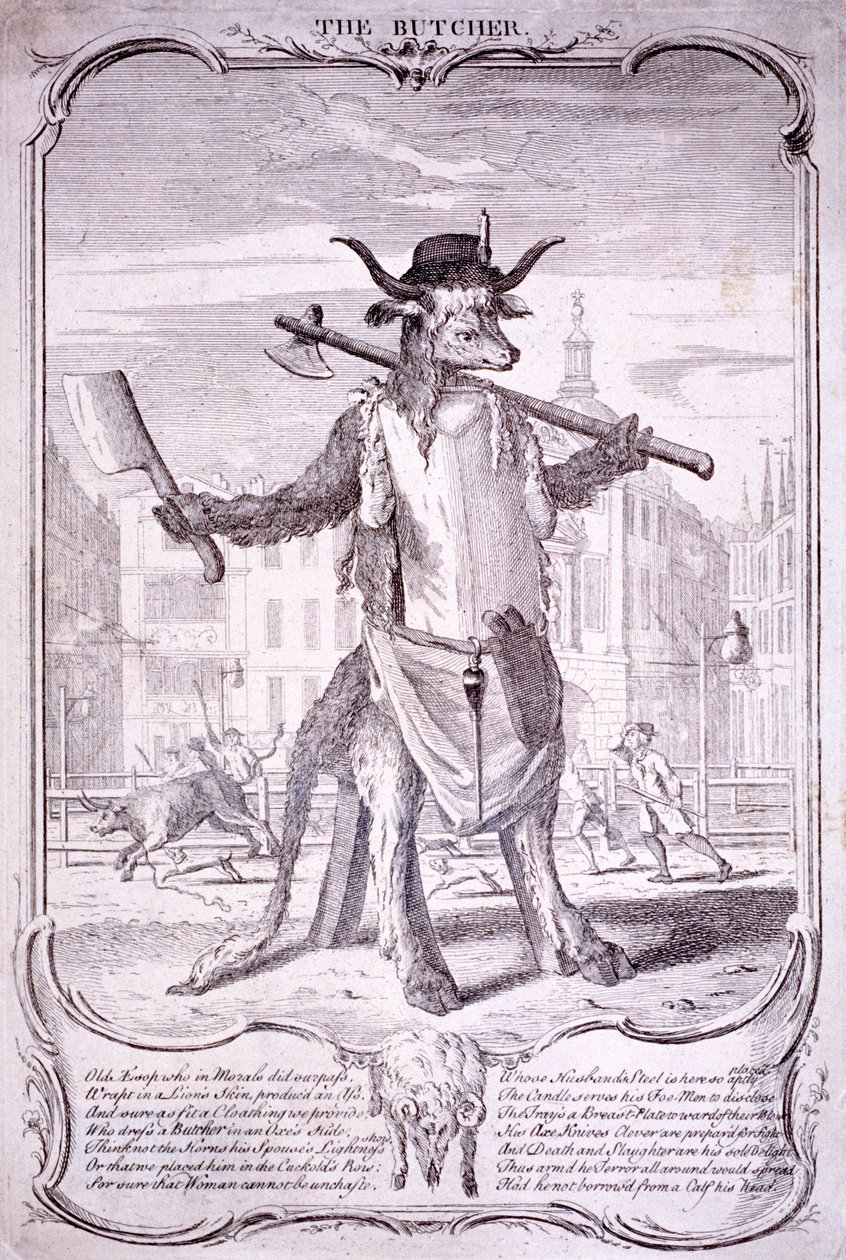 "A hentes", 1740 alkotó: George Bickham