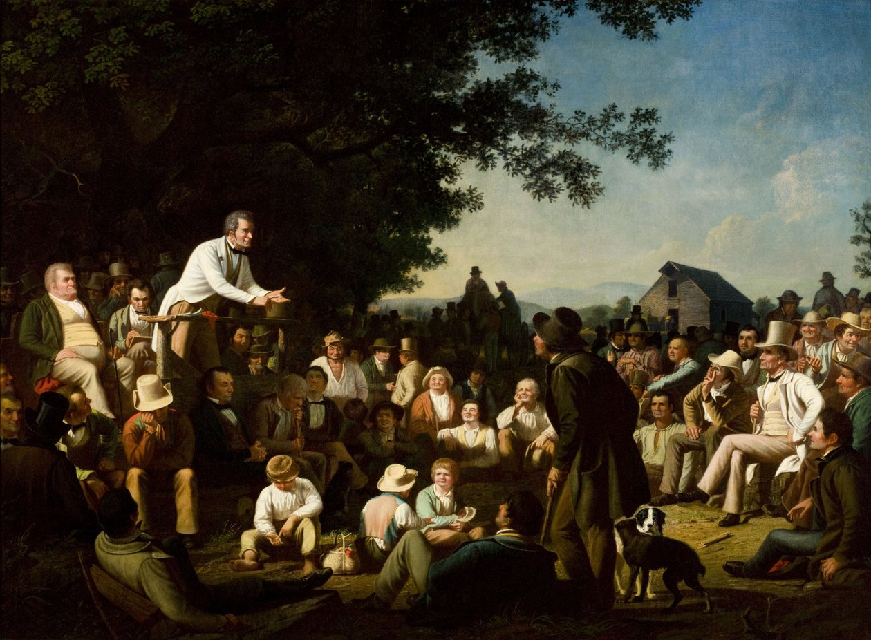 Stump Speaking alkotó: George Caleb Bingham
