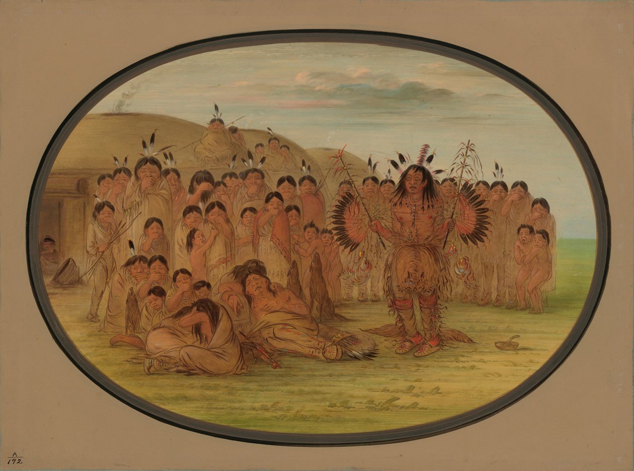 Egy mandani orvos, 18611869. alkotó: George Catlin