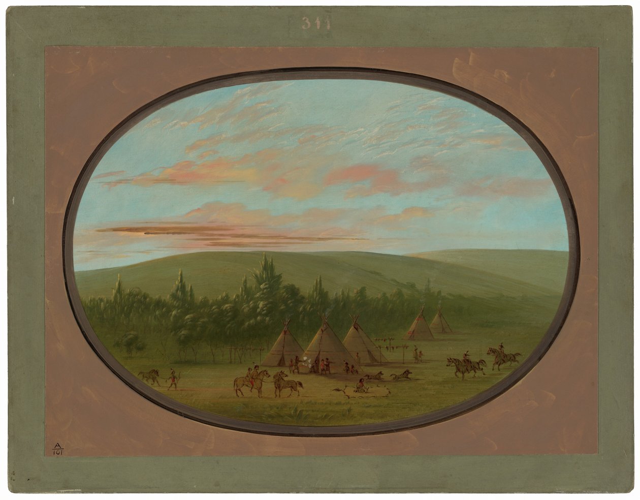 Egy sziú falu alkotó: George Catlin
