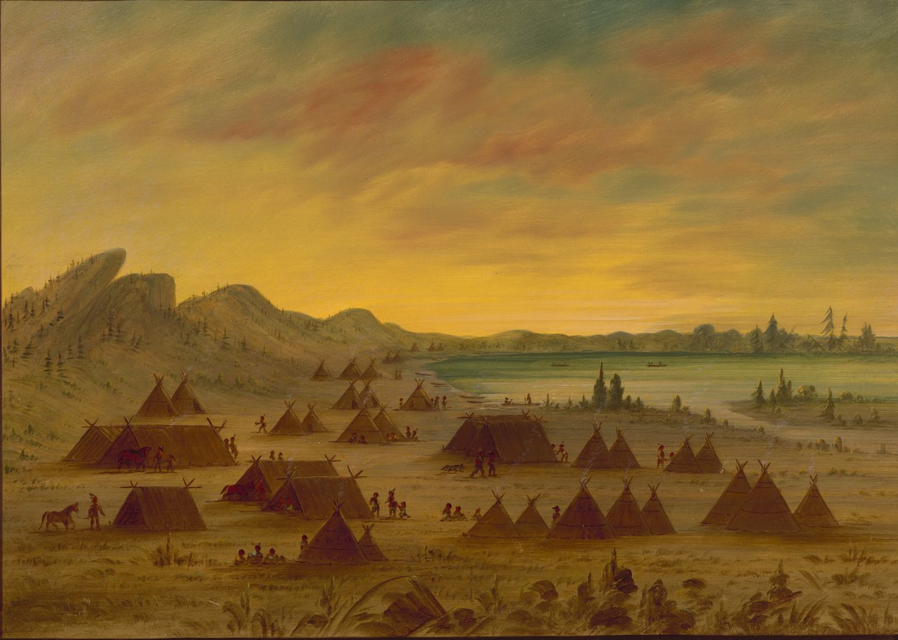 Egy apacs falu, 18551869. alkotó: George Catlin