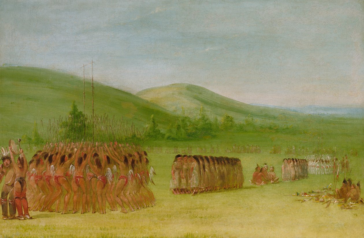 Labdajáték Tánc, Choctaw alkotó: George Catlin