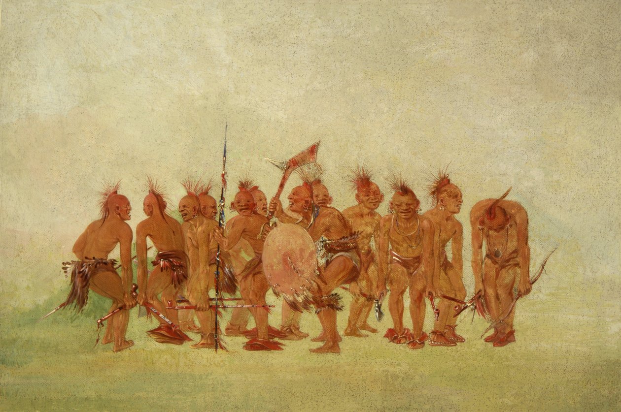 Könyörgő tánc, Sauk és Fox alkotó: George Catlin