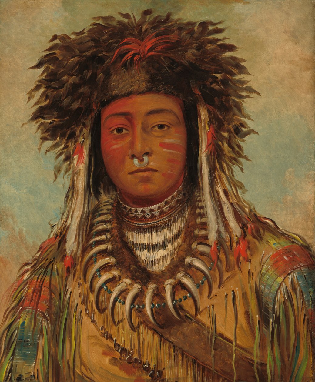 Boy Chief – Ojibbeway, 1843. alkotó: George Catlin
