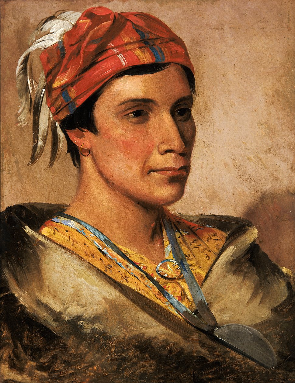 Kenyér, a törzsfőnök, 1831. alkotó: George Catlin
