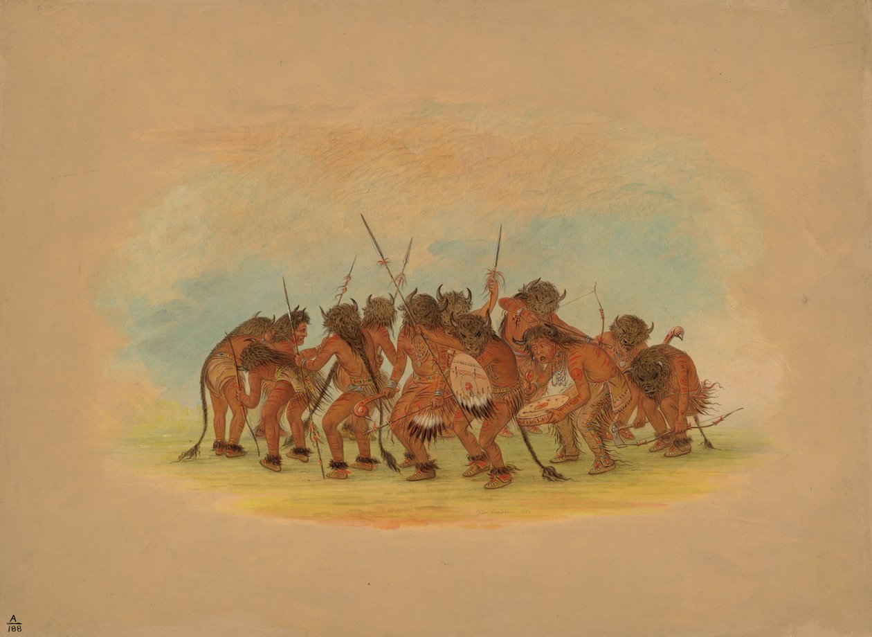 Bivalytánc – Mandan, 1861. alkotó: George Catlin
