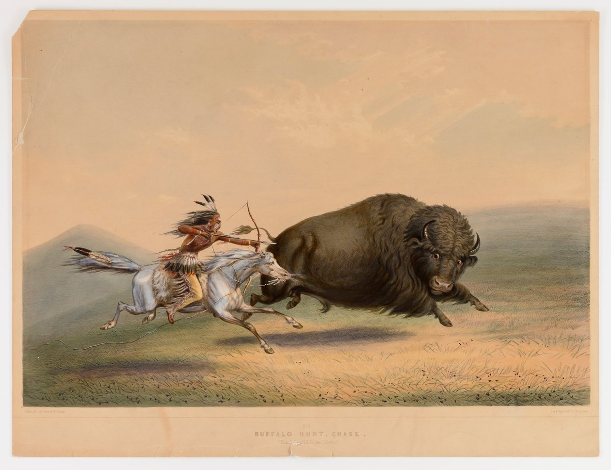 Bölényvadászat, üldözés... nem. 5 alkotó: George Catlin