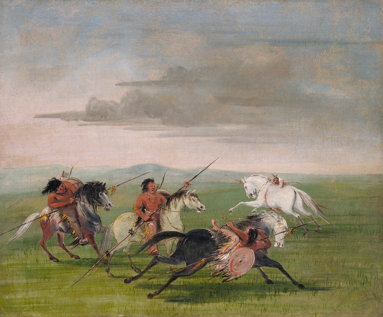 Comanche lovas bravúrok, 1834-35 alkotó: George Catlin