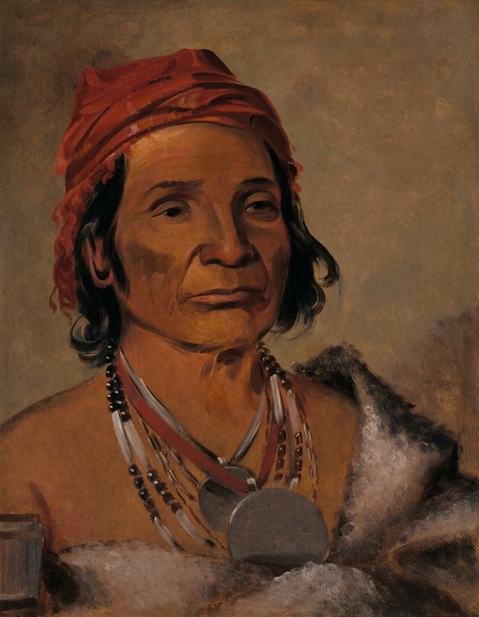 Deep Lake, egy régi főnök, 1831. alkotó: George Catlin