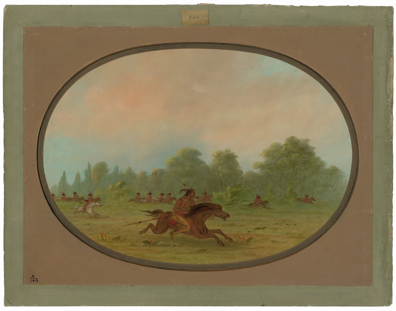 Egy Comanche háborús párt rontása alkotó: George Catlin