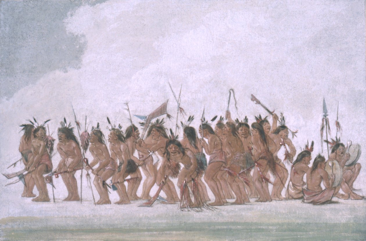 Kutyatánc Fort Snellingben alkotó: George Catlin