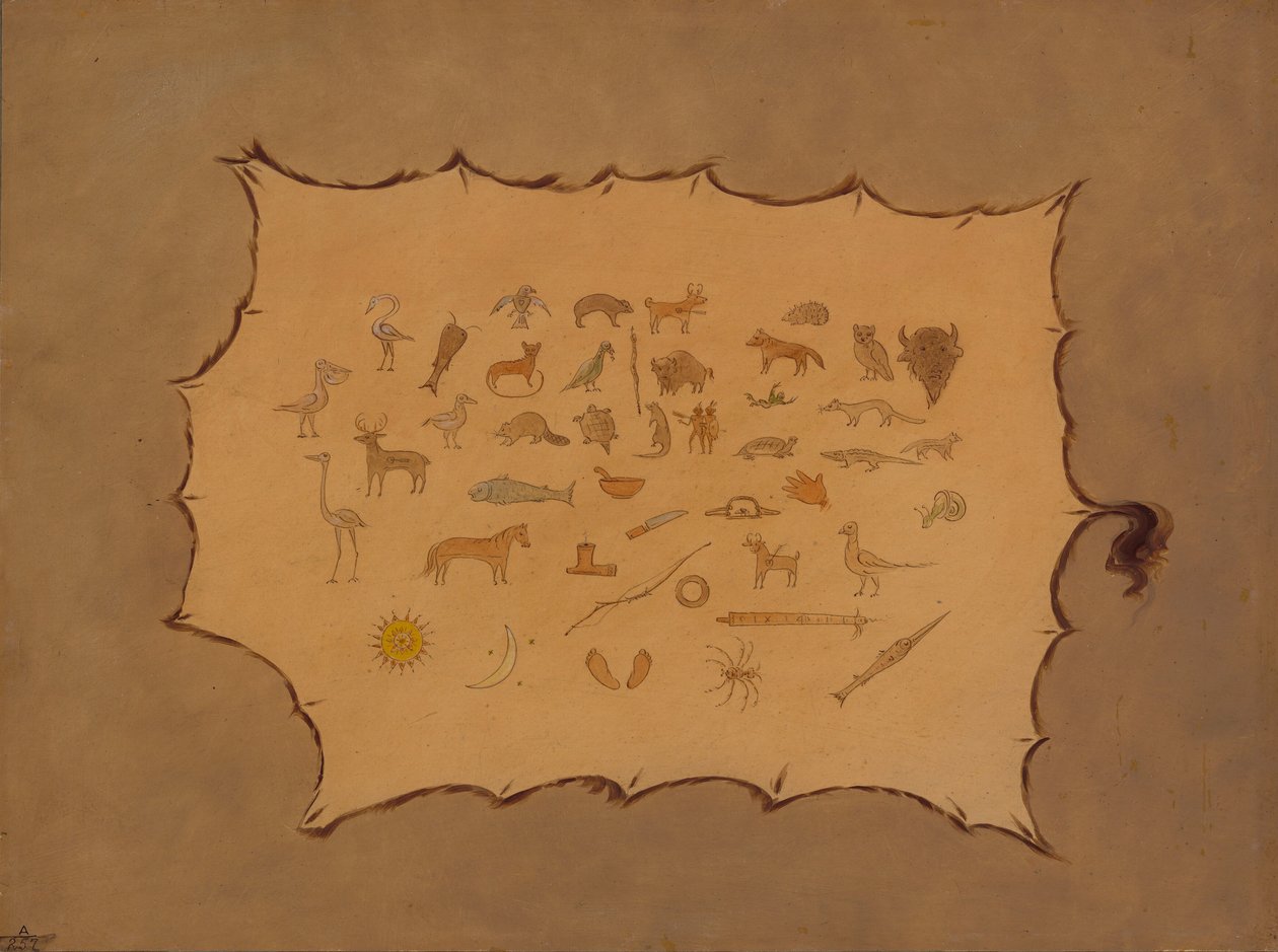 Egy Ojibbeway köntös fakszimile, 18611869. alkotó: George Catlin