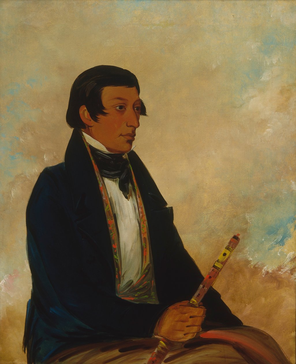 Kee-món-saw, Kicsi Főnök, egy főnök. alkotó: George Catlin
