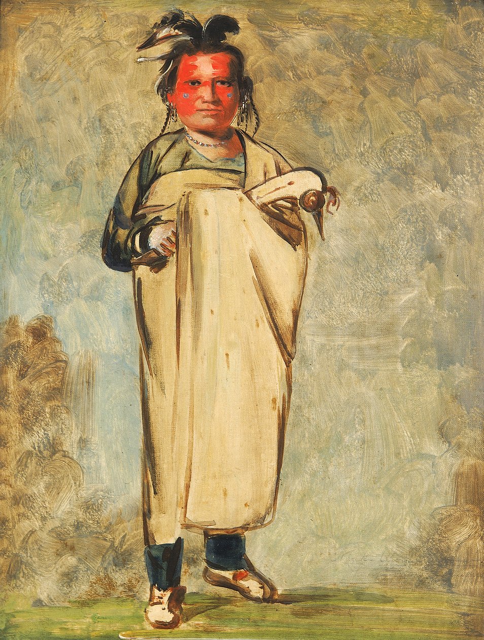 Káw-kaw-ne-chóo-a és Bátor, 1828. alkotó: George Catlin