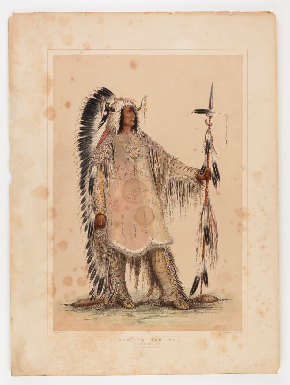 Mah-to-toh-pa, a mandan törzsfőnök... alkotó: George Catlin