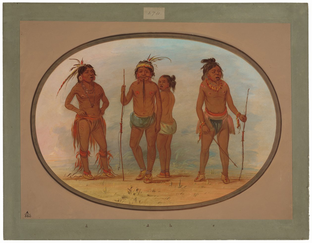 A Botocudo törzs tagjai alkotó: George Catlin