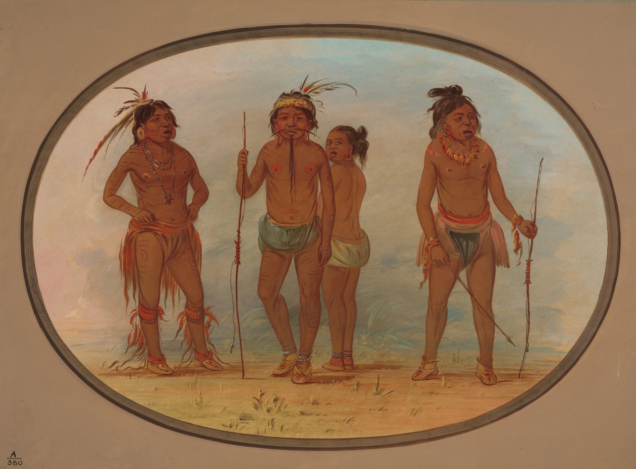 A Botocudo törzs tagjai, 18541869. alkotó: George Catlin