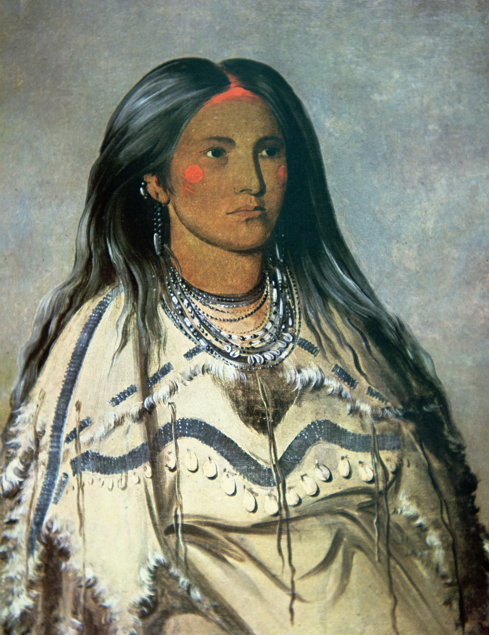 "Mint", egy mandani indián lány alkotó: George Catlin