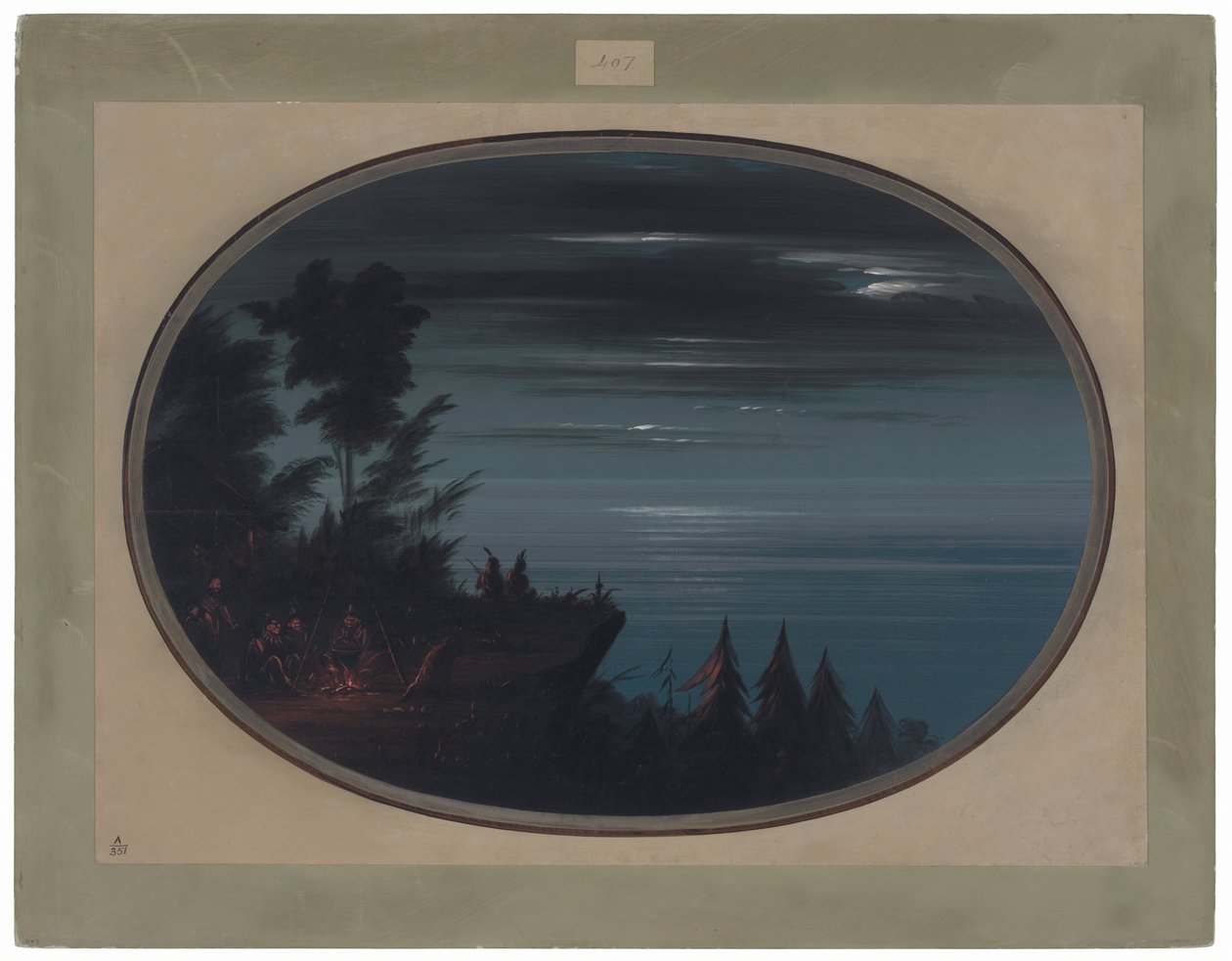 Nayas falu éjjel alkotó: George Catlin