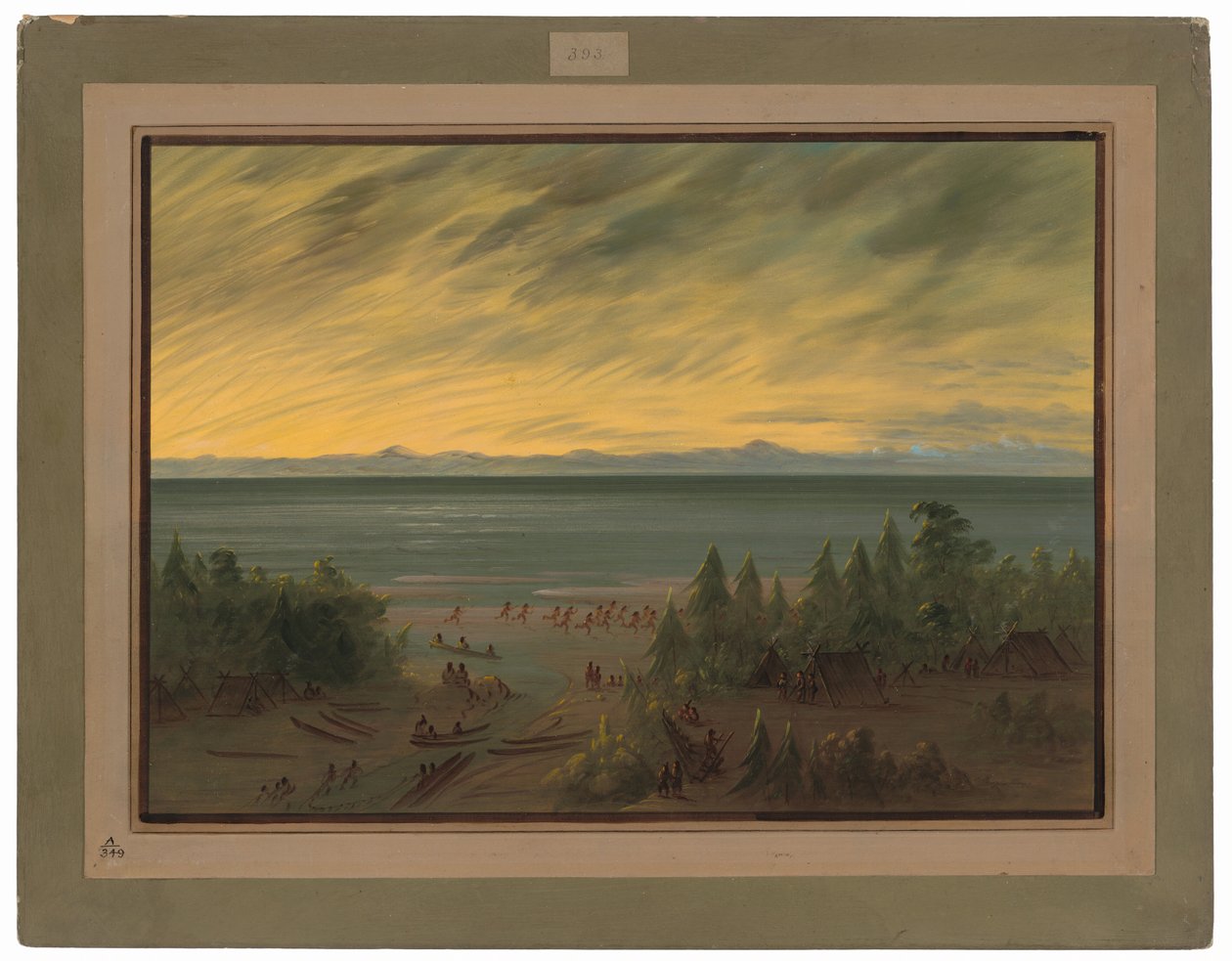 Nayas falu naplementében alkotó: George Catlin