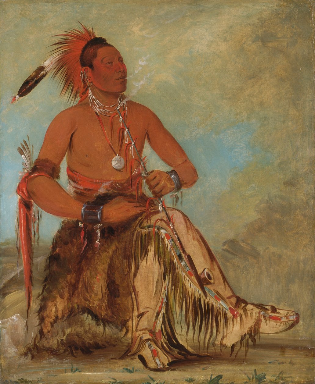 Nóm-ba-mon-nee, Double Walker, a Brave alkotó: George Catlin