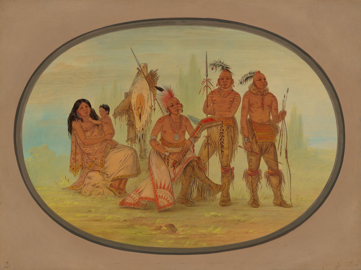 Osage indiánok, 18611869. alkotó: George Catlin