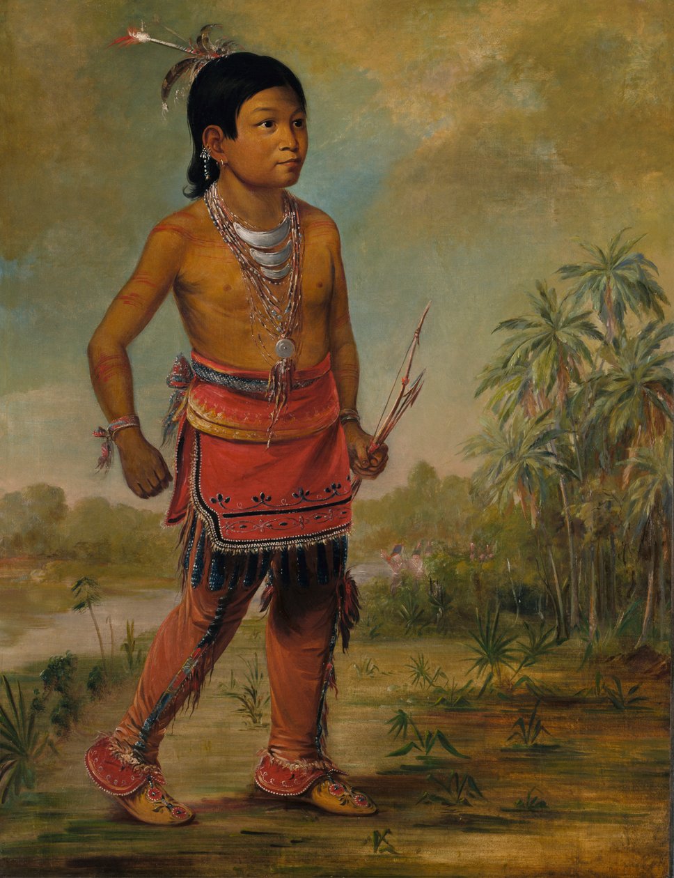 Osceola Nick-a-no-chee, egy fiú, 1840. alkotó: George Catlin
