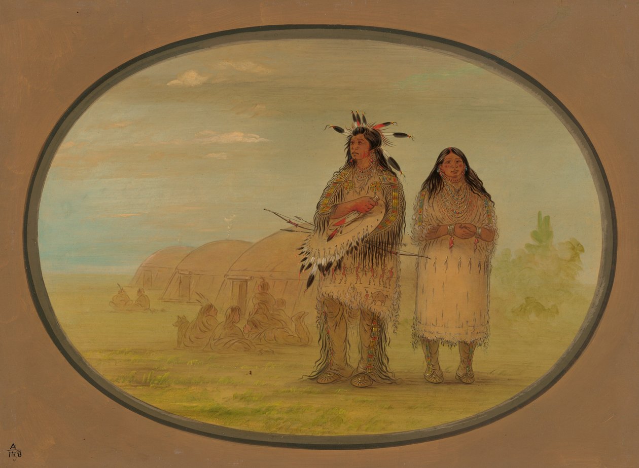Riccarree főnök és felesége, 18611869. alkotó: George Catlin