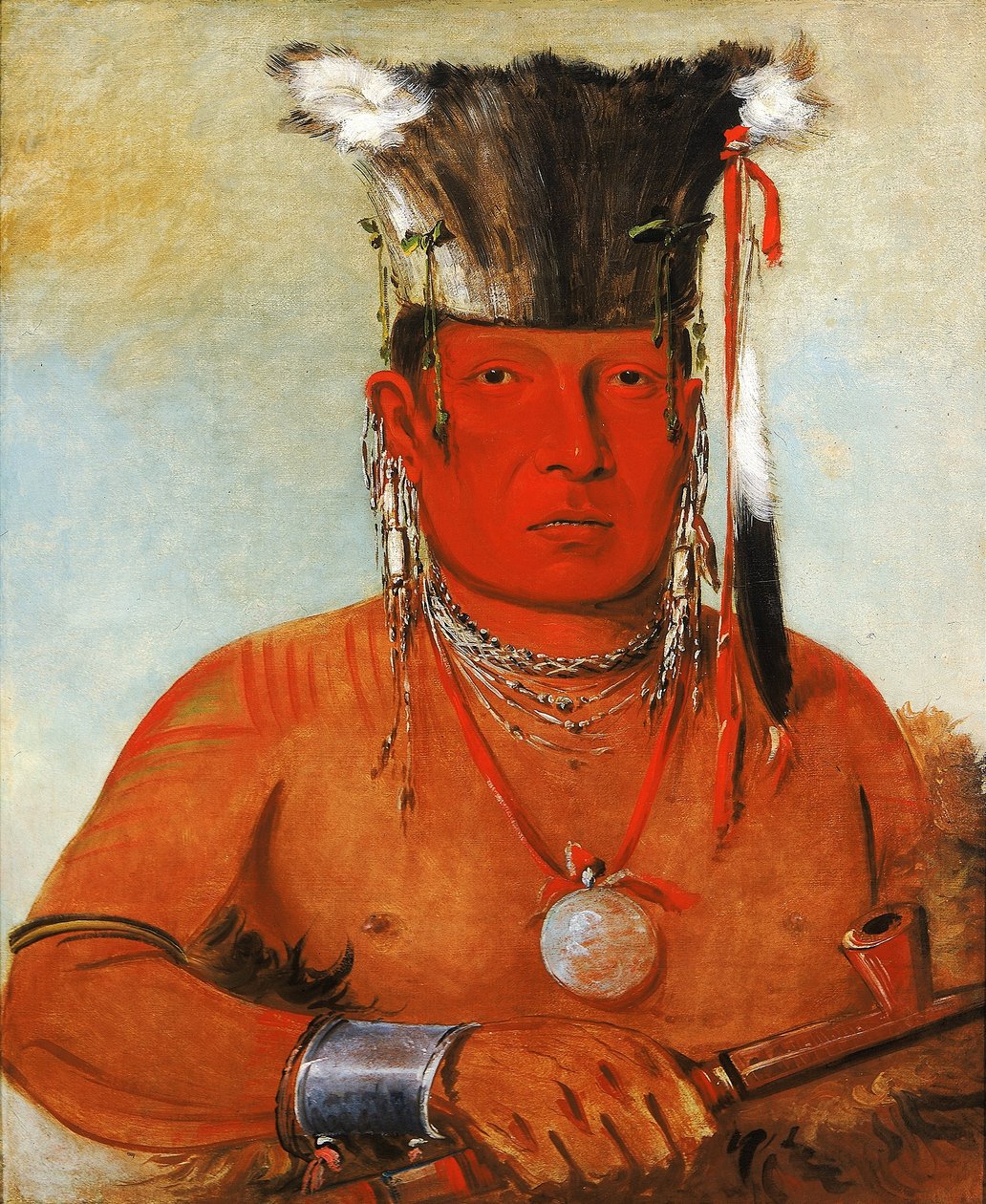 Sháw-da-mon-nee, There He Goes, a Brave alkotó: George Catlin