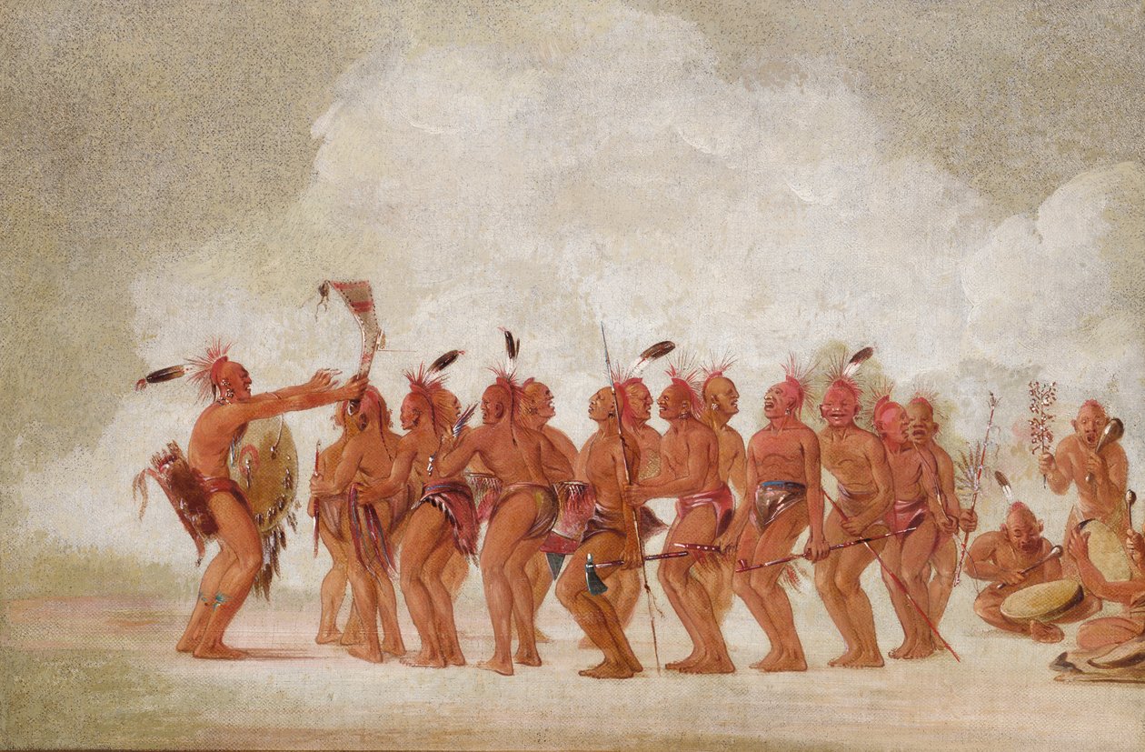 Rabszolgatánc, Sac and Fox, 1835-1837. alkotó: George Catlin