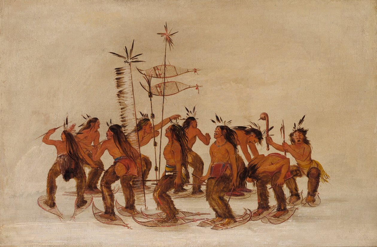 Hócipő tánc az első hóeséskor alkotó: George Catlin
