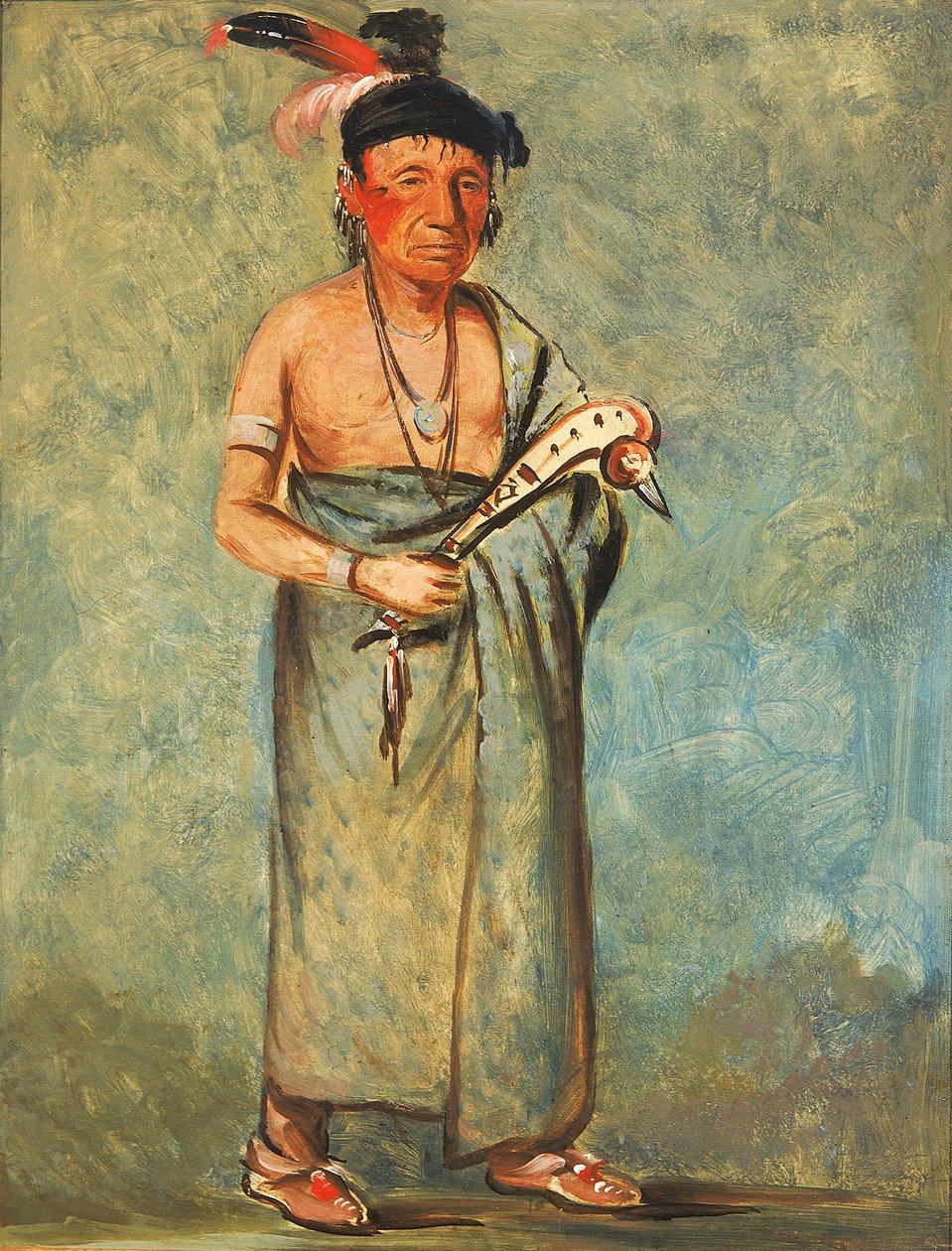 Span-e-o-née-kaw, A spanyol, 1828. alkotó: George Catlin