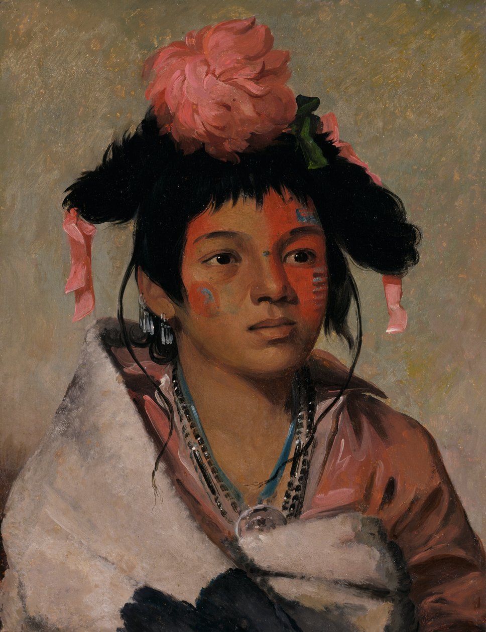 Tcha-cauk-o-ko-maugh, nagy főnök, fiú, alkotó: George Catlin