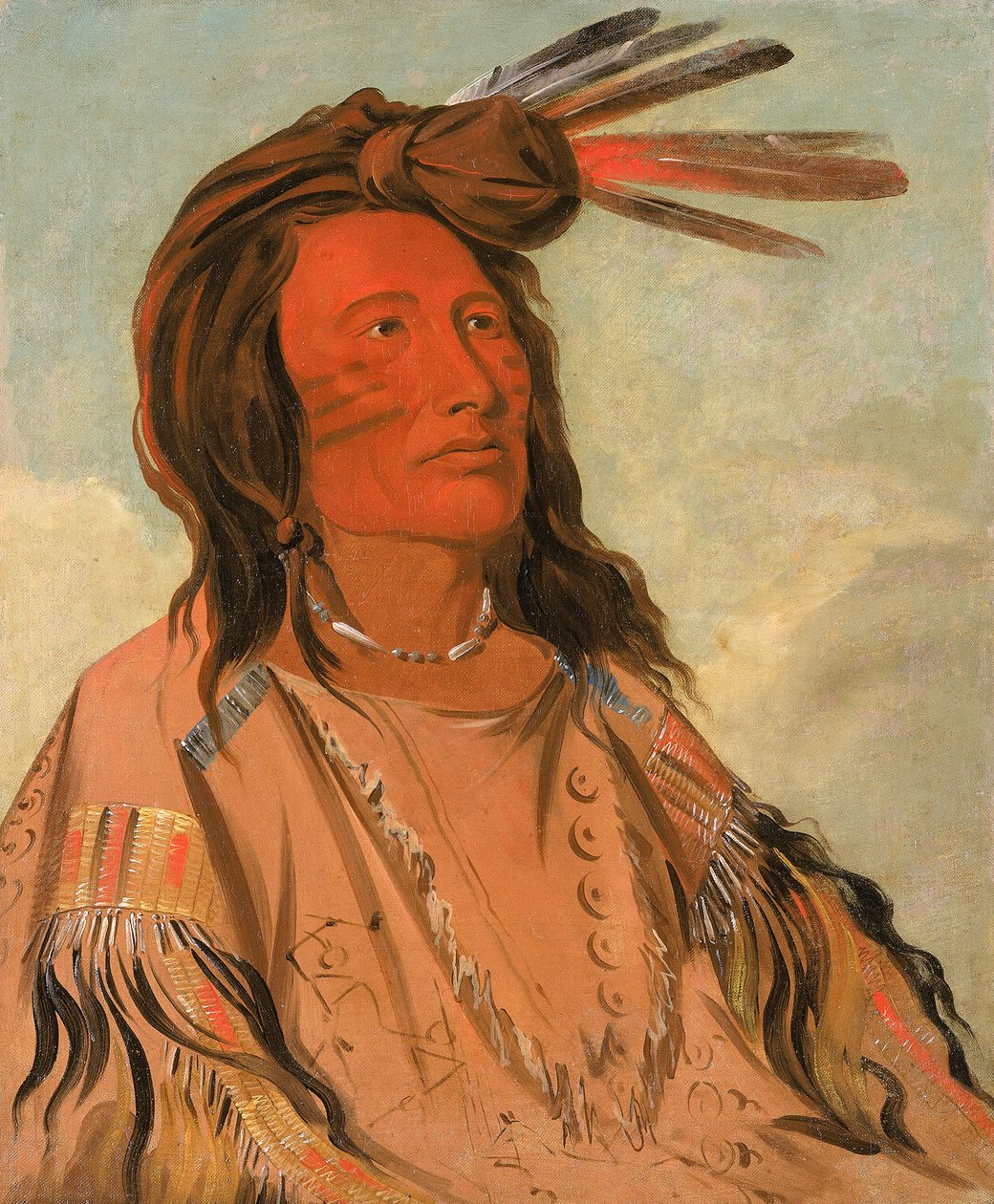 Após, Tobacco, egy oglalai főnök, 1832. alkotó: George Catlin