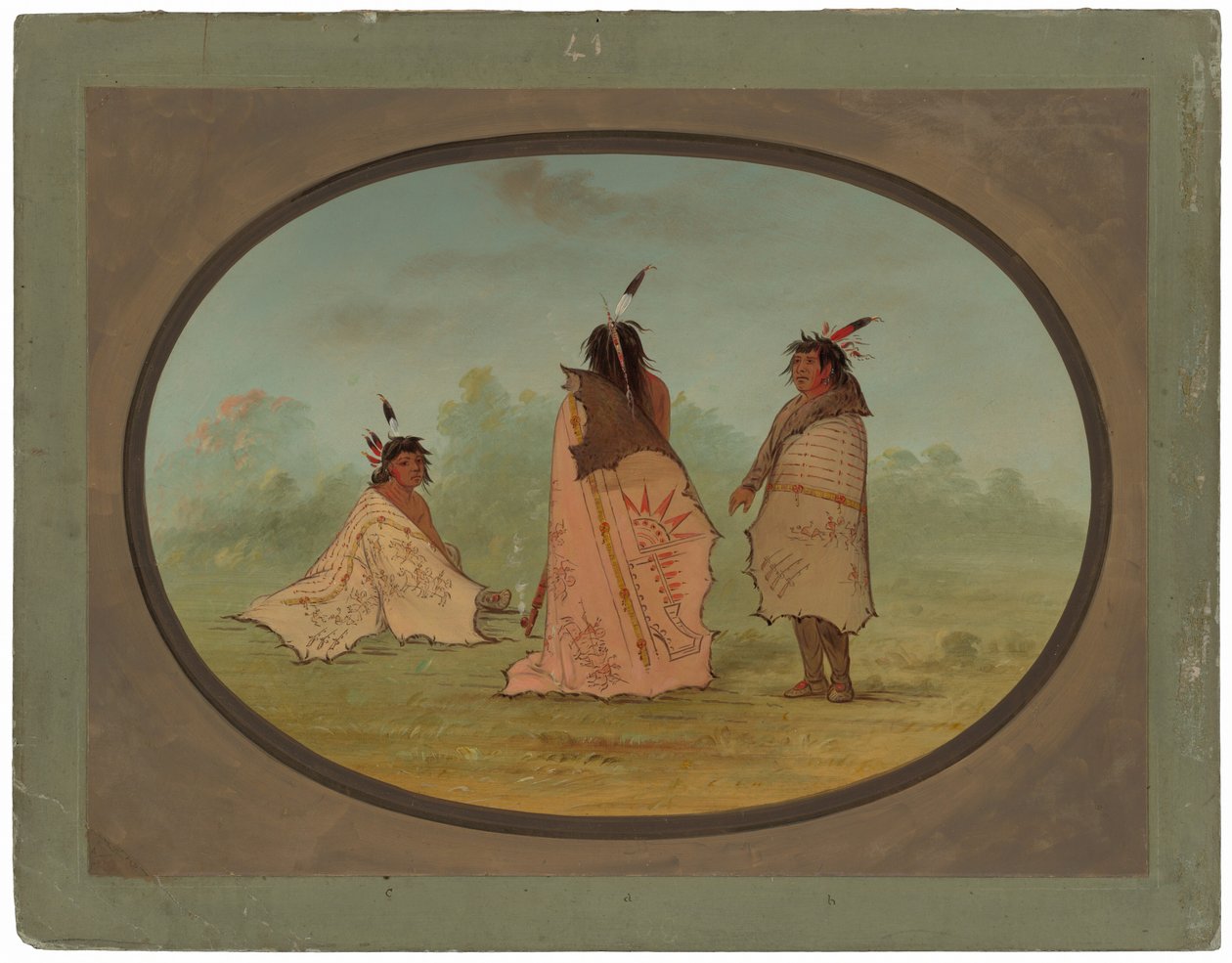 Három feketelábú férfi alkotó: George Catlin