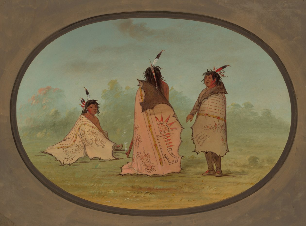 Három feketelábú férfi, 18551869. alkotó: George Catlin