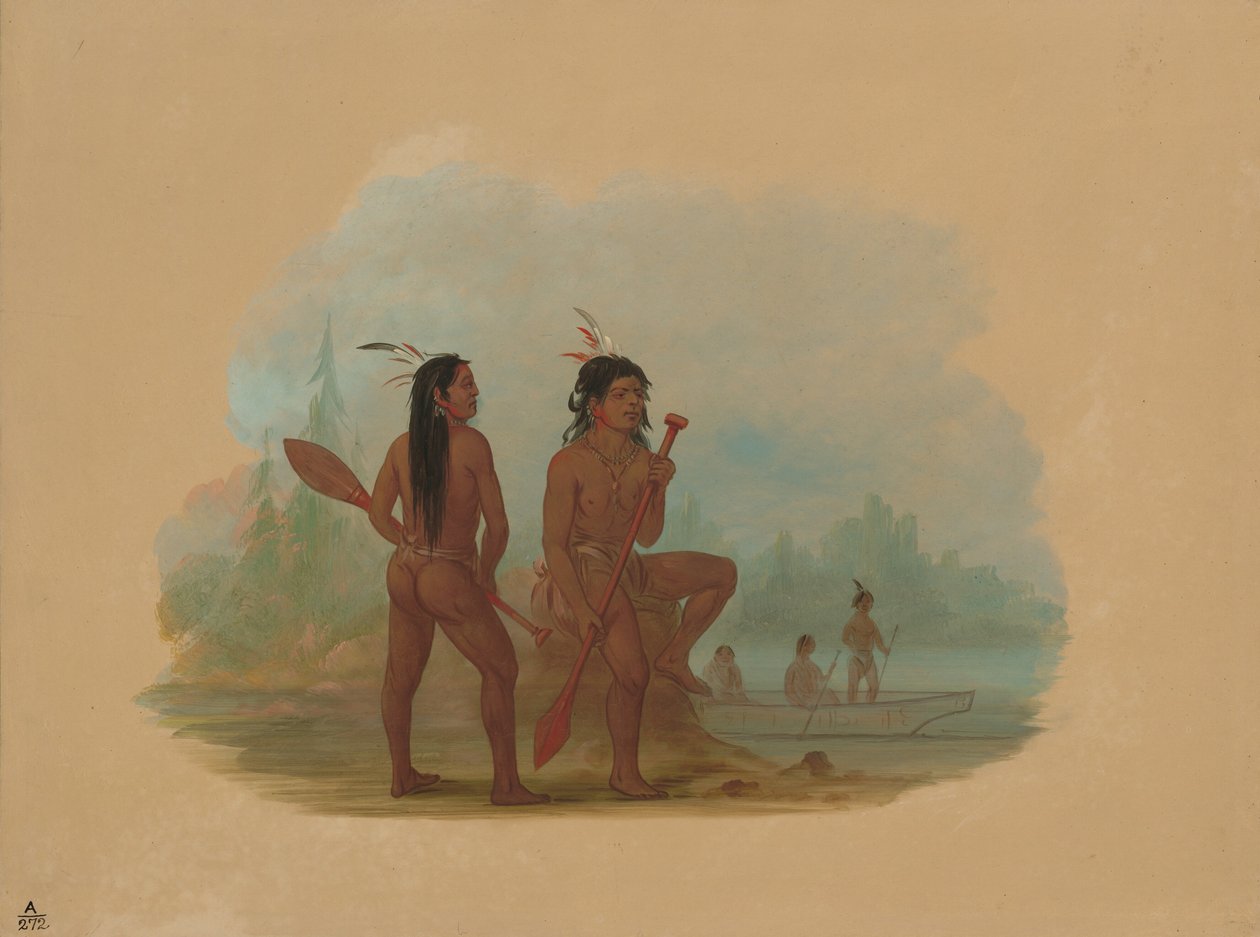 Két fiatal Hyda férfi, 18551869. alkotó: George Catlin