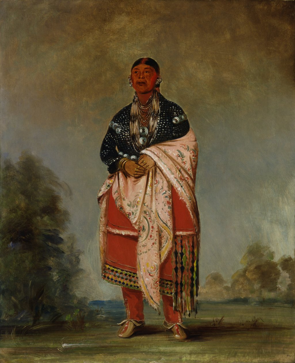 Kee-o-kúk felesége, 1835. alkotó: George Catlin